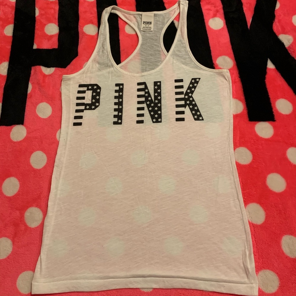 VS Pink Nation flag patriotic tank Sz m